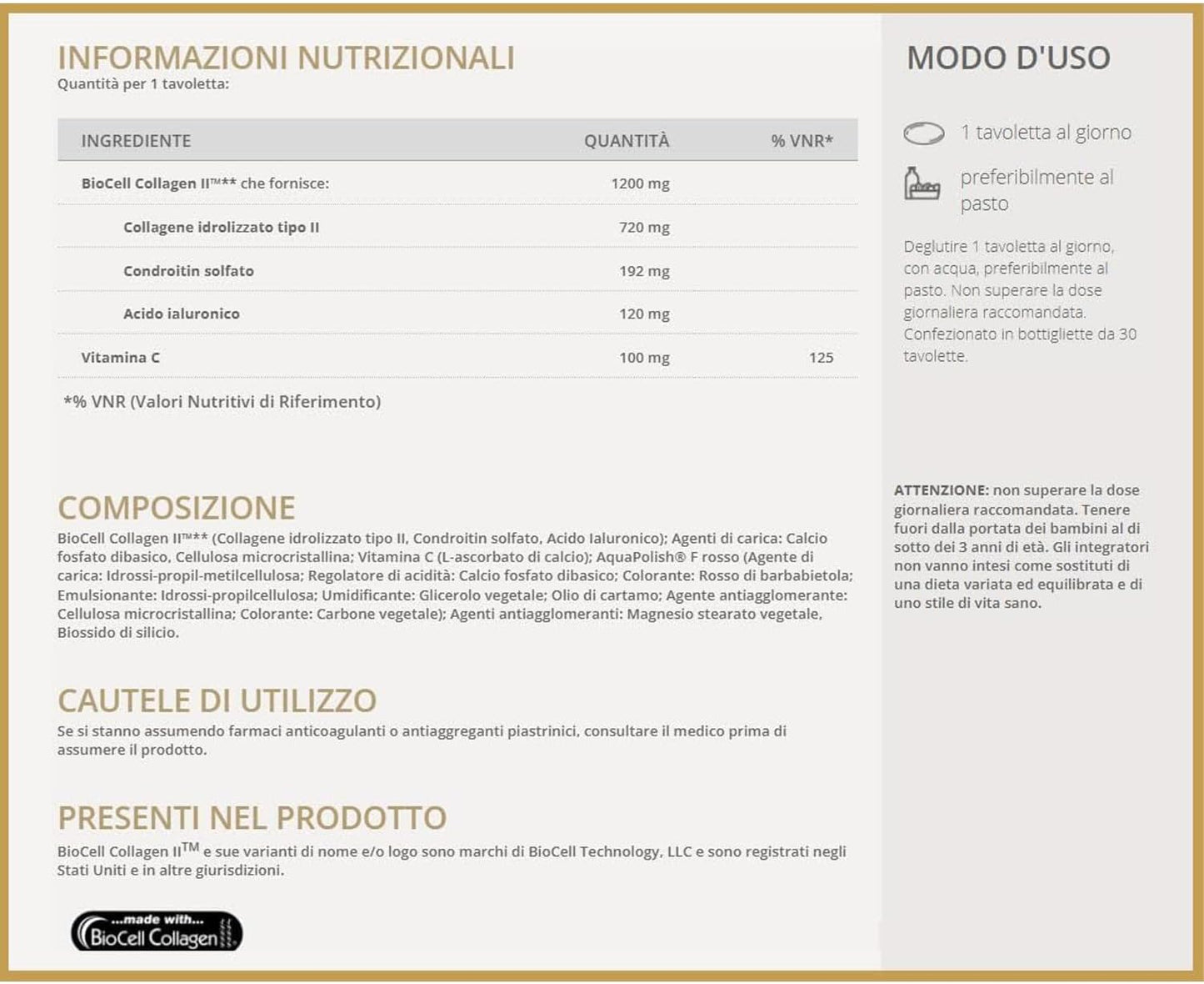 Solgar Ialuronic Formula, 30 Tavolette