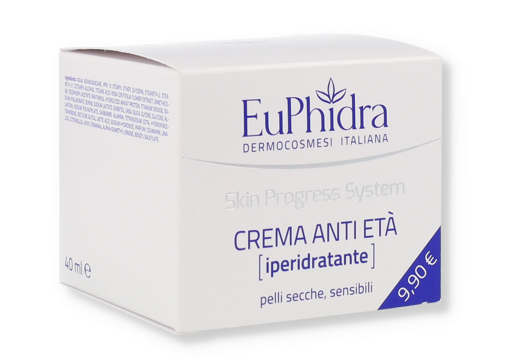 Euphidra Skin Progress System Crema Idratante Anti Età Pelli Normali 40 ml