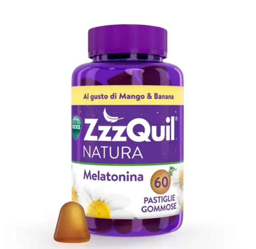 ZzzQuil NATURA 60 Pastiglie Gommose Melatonina Camomilla