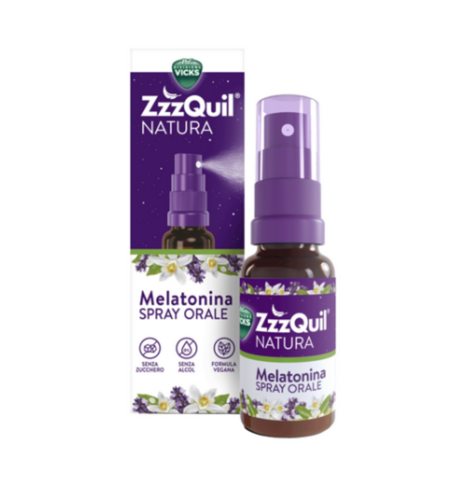 ZzzQuil Natura Melatonina Spray formula vegana, 30 ml