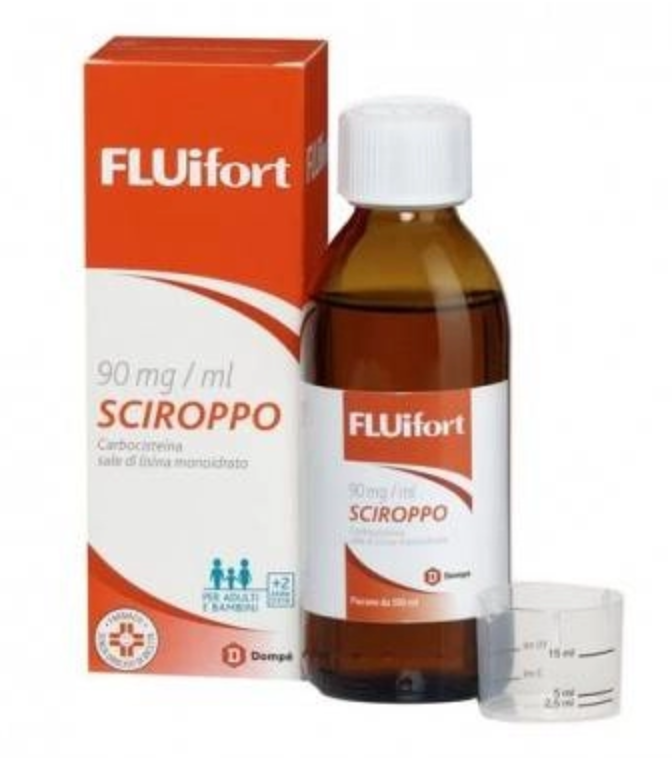 Fluifort Sciroppo - Mucolitico con 90 mg/ml di Carbocisteina - 200 ml