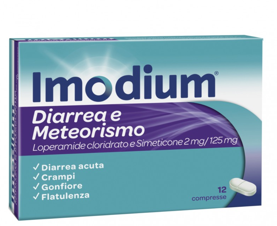 Imodium Diarrea e Meteorismo 12 compresse